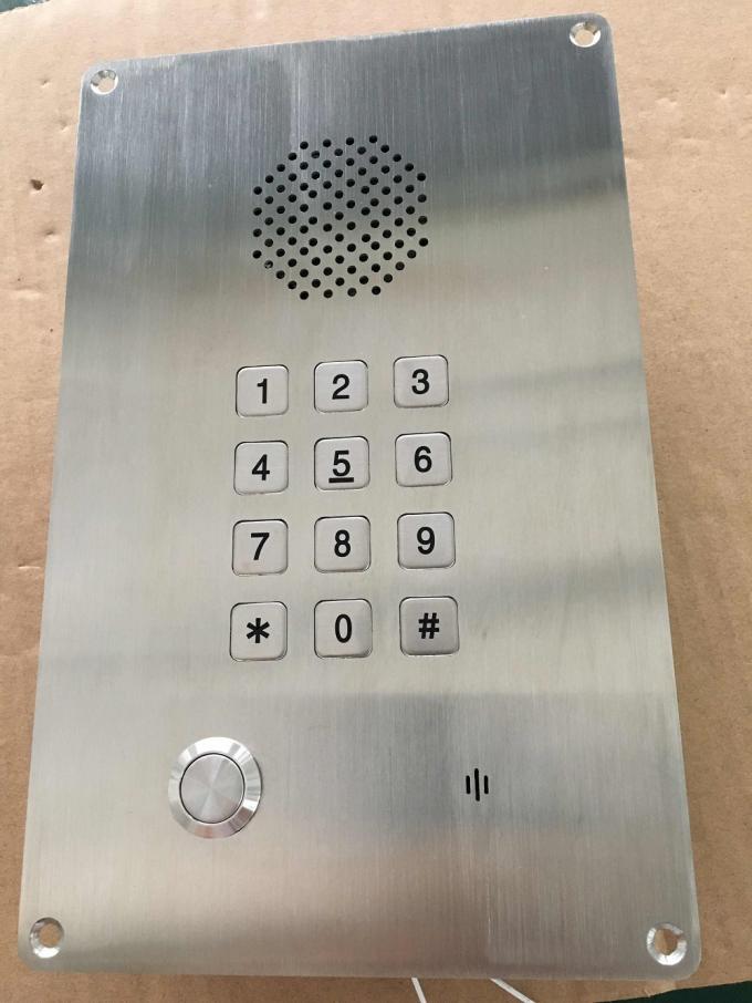 Stainless steel Elevator Emergency Phone Flush mounted steel Hands free