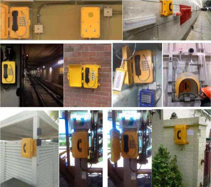IP67 Outdoor Industrial Waterproof Telephone Tunnel Emergency Phone 2 Years Warranty