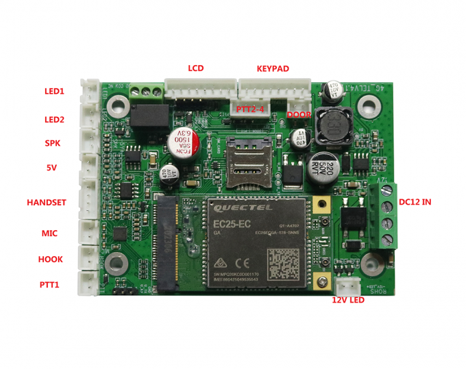 4G Handsfree Telephone Circuit Board Operating Voltage 9V 12V