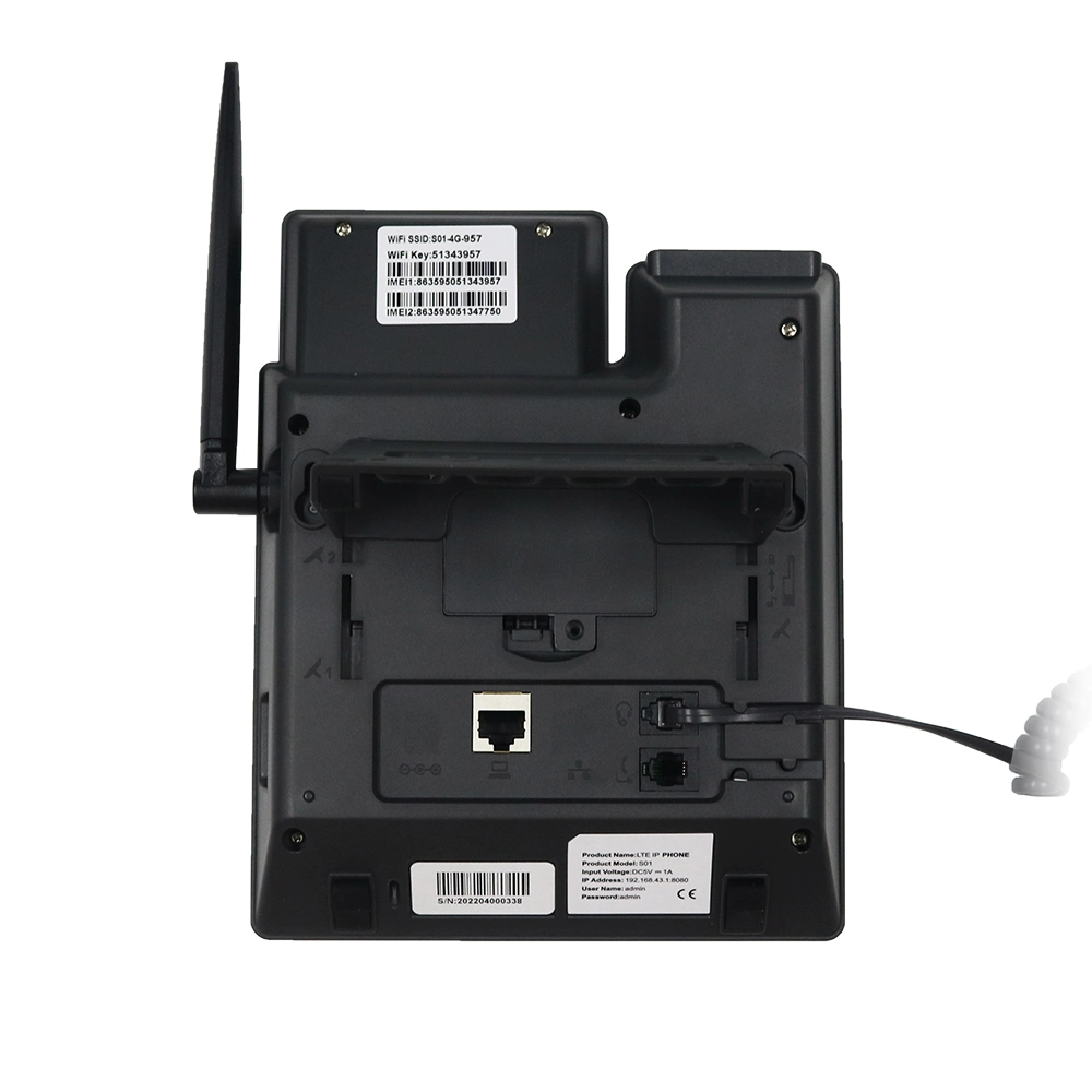 4G / WiFi SIP Desktop Phone Fixed Landline 2.4'' Color LCD 1000mAh Battery 2