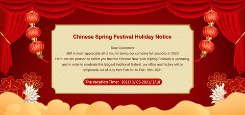 Latest company news about Chinese Spring Festival Holiday Notice