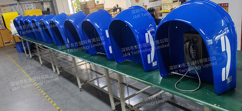 Latest company news about J&R Production News: JR-TH-04 Acoustic Hood+JR204-FK Vandalproof handset telephone are installed in Germany Factory project!!