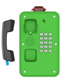 Green Industrial Weatherproof Telephone , Tunnel /  Marine Waterproof Intercom