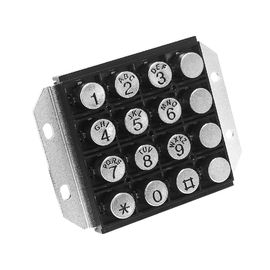 Replaceable Telephone Spare Parts Anti Vandal 16 Key Keypad With Zinc Alloy Buttons