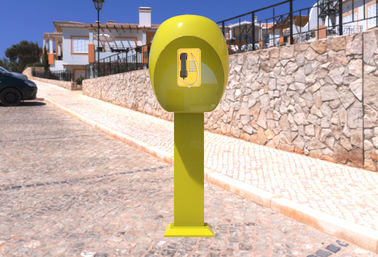 Vandal Resistant Pillar Type Outdoor Phone Booth For Public SOS Telephone