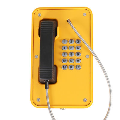 Good price JR103-FK Line Powered Heavy Duty Telephone Vandal Proof With Rubber Keypad Yellow online