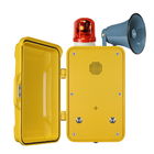 PoE Powered Yellow Broadcast Telephone / Impact Resistant Tunnel Telephone