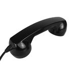 Anti Destructive Black Telephone Handset Microphone With PC / ABS Material