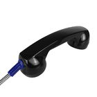 ABS Material Corded Phone Handset / Basic Telephone Handset With Armored Cord