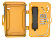 Anti Vandal Yellow Industrial Weatherproof Telephone With Post And Key Lock