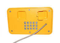 Line Powered Heavy Duty Telephone Vandal Proof Rubber Keypad With Yellow Color