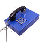 Full Keypad Vandal Resistant Telephone Blue Color With Robust Cold - Rolled Steel Body
