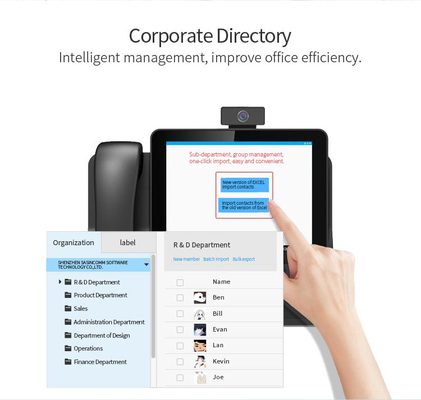 IP Network Intercom System, Touch Screen Multimedia Intelligent Video Telephone