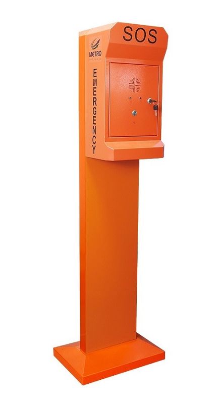 Rustproof Outdoor Emergency Phone , Pillar Mounting Emergency Call Box For Public
