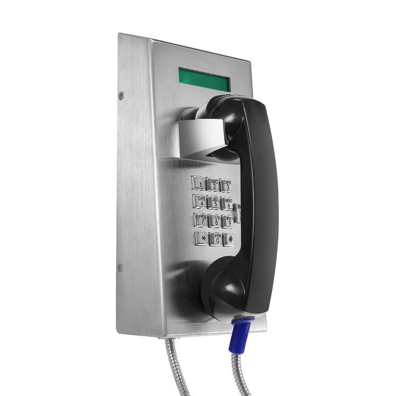 Stainless Steel Housing Anti Vandal SIP Prison Telephone  With LCD Display