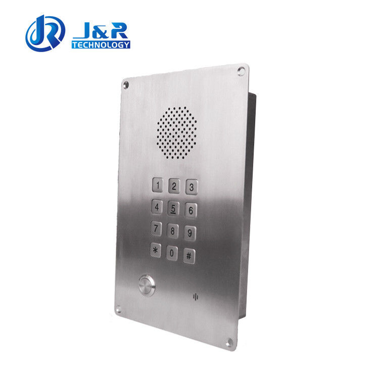 Flush mounted steel telephone with fully keypad for elevator , clean room