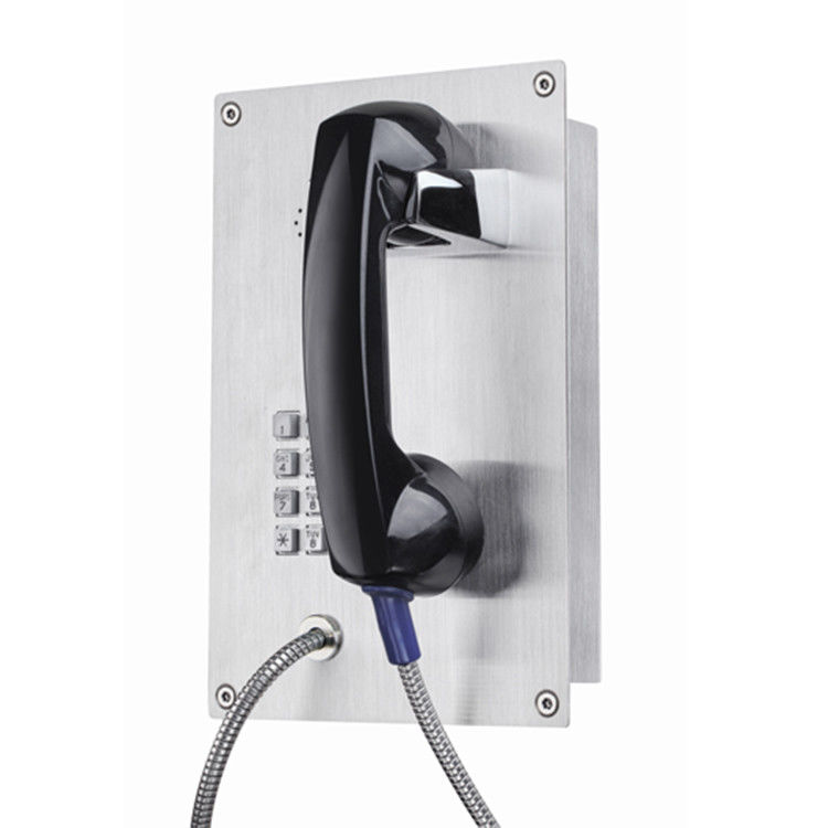 Emergency Vandal Resistant Telephone Flush Mounted Handset Phone For Prison