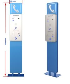 Vandal Proof Hands Free SOS Telephone Pillar With Camera And Dual Auto Dial Button