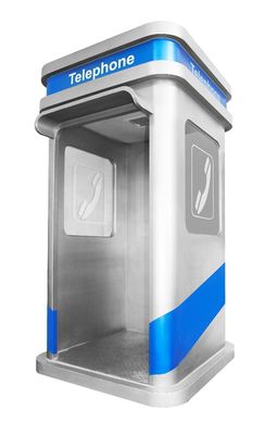 Good price Vandal Resistant Fire Retardant Acoustic Phone Booth with 38 dB Noise Attenuation for Industrial Use online