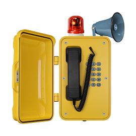 IP67 Heavy Duty Industrial Broadcast Telephone With Beacon And Flashing Lamp