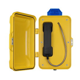 Auto Dial Industrial VoIP Phone , Aluminum Alloy Rugged Sip Phone With Warning Lamp