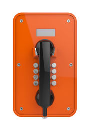 Orange Industrial Weatherproof Telephone With LCD Display And Rugged Handset