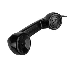 Good price Anti Destructive Black Telephone Handset Microphone With PC / ABS Material online