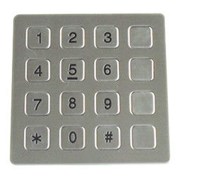 Good price Vandal Resistant Phone Keyboard , Stainless Steel Keypad With 16 Keys online