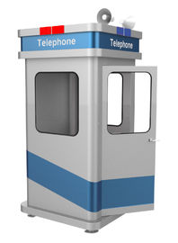Good price Vandal Resistant Soundproof Phone Booth Robust Galvanised Metal Material Stand Alone online