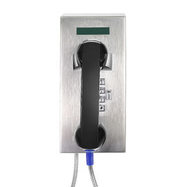 Bank Service Wall Mounted Telephones With Armored Cord And ABS Material Handset