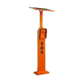 Pole Mounting Vandal Resistant Highway Call Box With Solar Panel Powered
