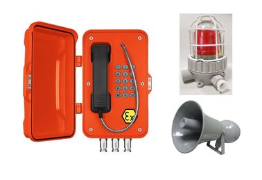 Impact Resistant Safety Explosion Proof IP Phone Anti Dust With Lamp And Horn