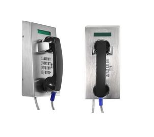 Stainless Steel Waterproof Industrial Analog Telephone With LCD Display