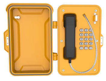 Dustproof Industrial Weatherproof Telephone ,  Lockable Emergency Industrial Wall Phone Box