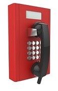 Grey Or Red Rugged Voip Phone Wall Mounting For Hospital / Bank Service