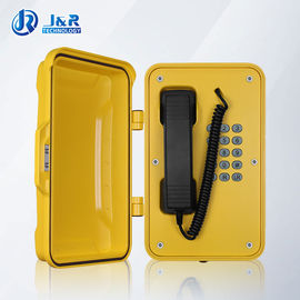 VOIP/SIP Hazardous Area Telephones , Heavy Duty Weatherproof Telephone with black curly cord