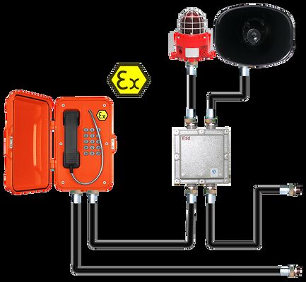 IP67 85dbA Fire Fighter Telephone with Die Cast Aluminium for Hazardous Industrial Environments