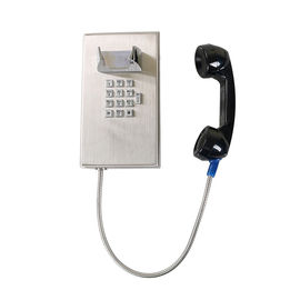 Bank GSM Wall Mounted Telephones With Durable Brushed Stainless Steel Body