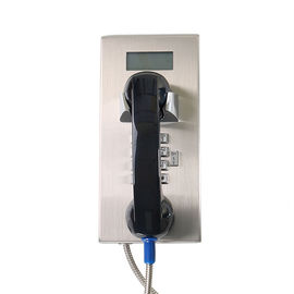 Wall Mounted Vandal Proof Telephone , Heavy Duty Analog Phone With LCD Display