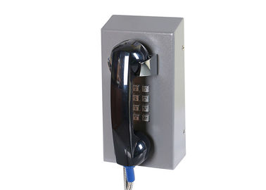 Cold Rolled Steel Prison Visitation Phone , Jail Telephone ABS Material With Armored Cord