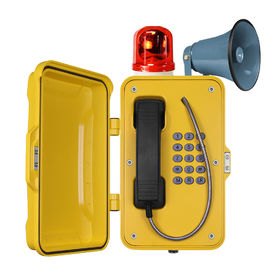 Wall Mounting Industrial Underground Mining Telephones With Flashing Lamp / Horn